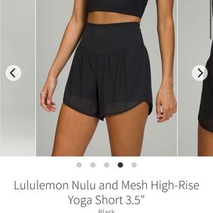 Lululemon Athletica Black Nulu Mesh Shorts